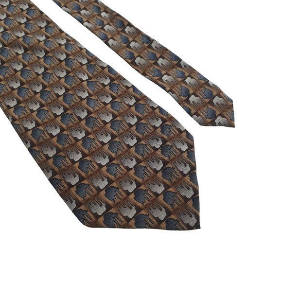 The Nature Conservancy Mens Necktie Tie Elephant Vintage Work Office Dad Gift - Picture 2 of 5